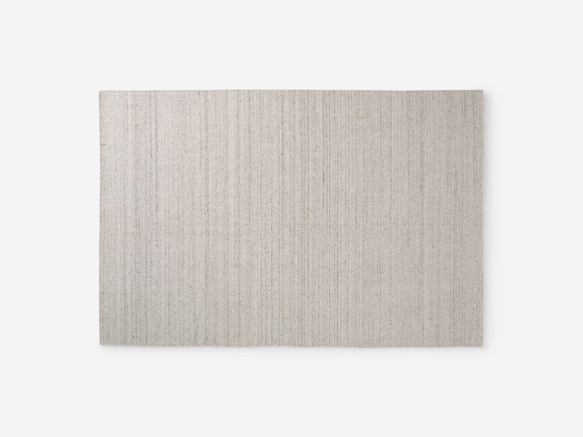 Top view of large light grey woven area rug